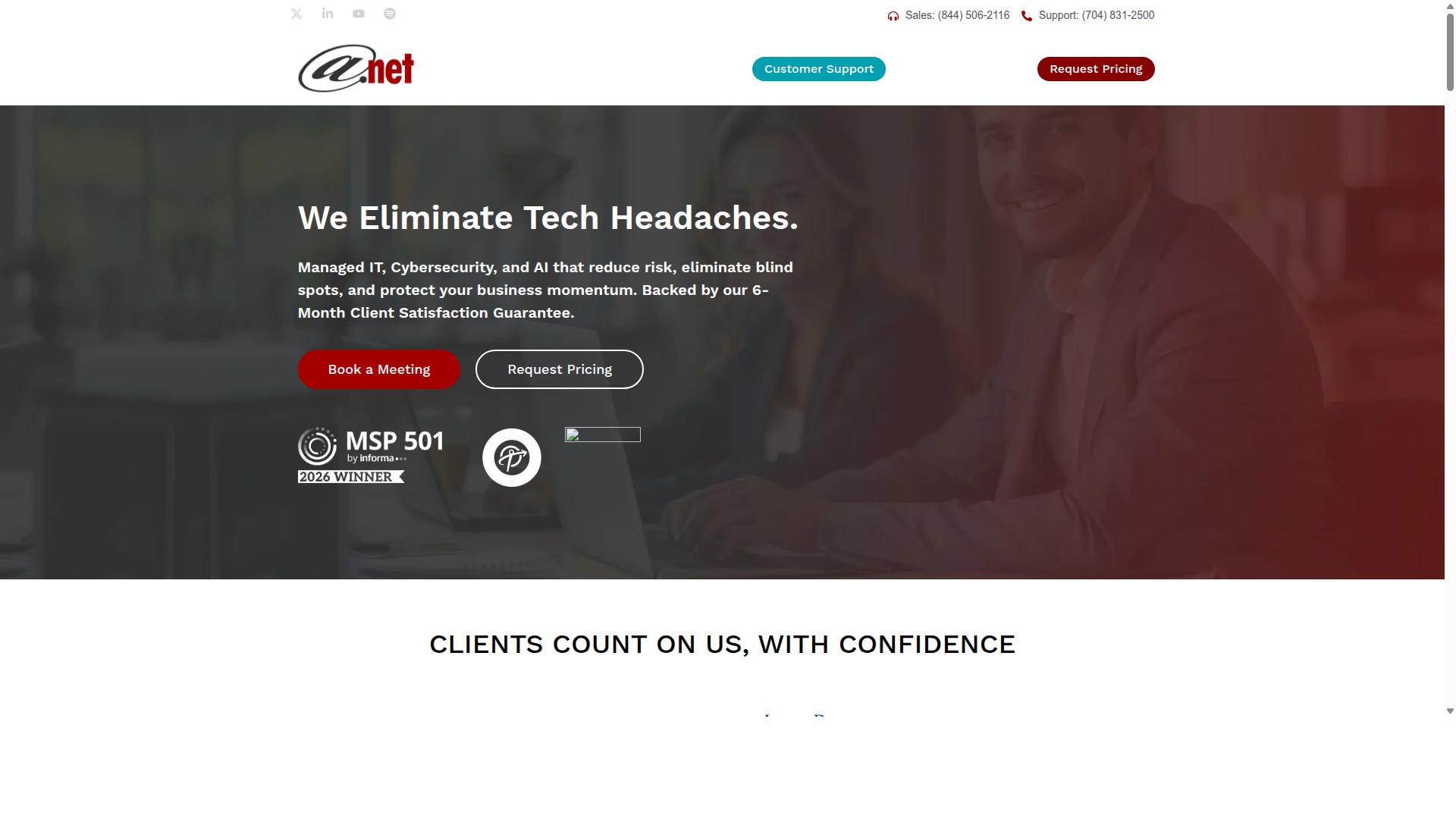 AT-NET Services website